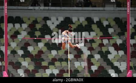 Tokyo, Japan. 5th August 2021; Olympic Stadium, Tokyo, Japan: Tokyo 2020 Olympic summer games day 13; Womens pole vault final;   MURTO Wilma of Finland Stock Photo