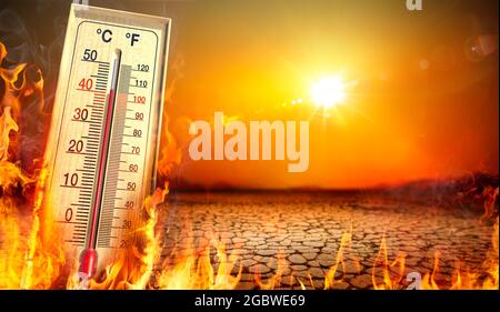 Climate Hot Environment Extreme weather, global warming, climate change Stock Photo - Alamy
