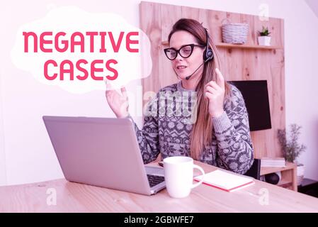 Handwriting text Negative Cases. Conceptual photo circumstances or conditions that are confurmed to be false Abstract Writing New Blog Content Stock Photo