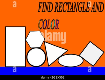 Sketch or color the mathematical shapes or trigonometry education for the kids online class Stock Photo