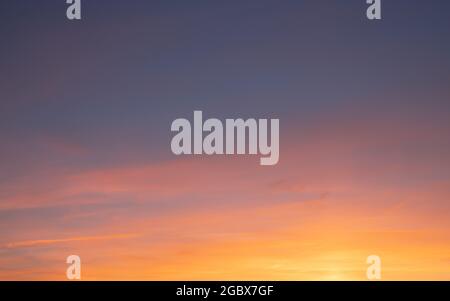 Morning sky with pastel-colored clouds Stock Photo
