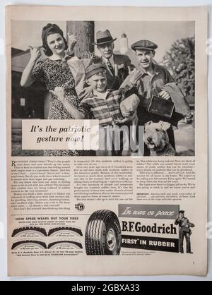 Vintage Life Magazine advertisement, July 6, 1942 issue, USA Stock Photo
