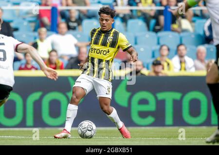 Arnhem, Netherlands. 05th Aug, 2021. ARNHEM, NETHERLANDS - AUGUST 5: Million Manhoef of Vitesse during the UEFA Europa Conference League Qualification match between Vitesse and Dundalk FC at Gelredome on August 5, 2021 in Arnhem, Netherlands (Photo by Rene Nijhuis/Orange Pictures) Credit: Orange Pics BV/Alamy Live News Stock Photo