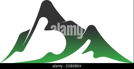 Mountain icon logo design vector illustration template Stock Vector