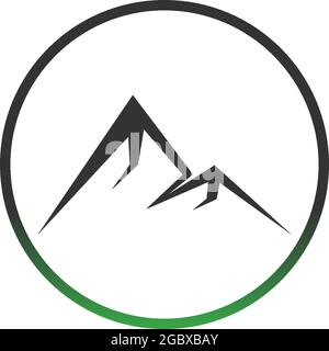 Mountain icon logo design vector illustration template Stock Vector
