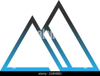 Mountain icon logo design vector illustration template Stock Vector