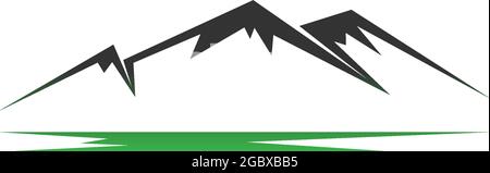 Mountain icon logo design vector illustration template Stock Vector