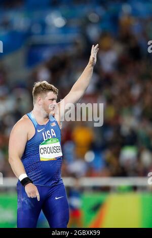 Ryan Crouser (USA) wins the shot put at 73-8¾ (22.47m) during the ...