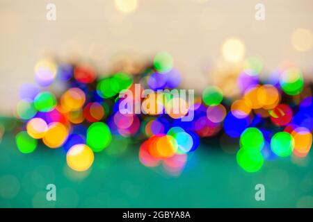 Festive bokeh background. Blurred bokeh light background Stock Photo