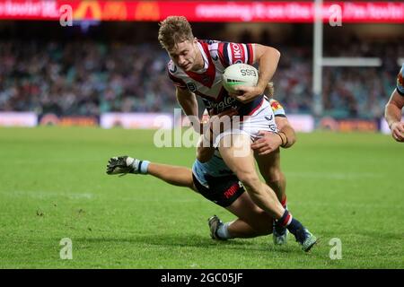 Sam Walker of Australia scores a try during the Men's Rugby League ...