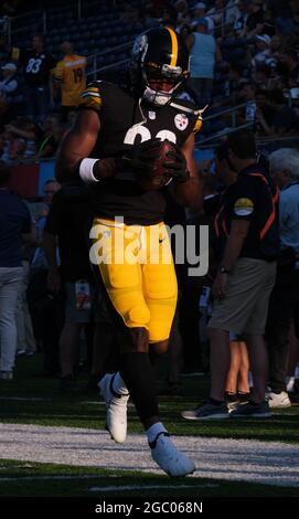 August 5th, 2021: #22 Najee Harris during the Pittsburgh Steelers vs Dallas Cowboys game at Tom Benson Stadium in Canton, OH. Jason Pohuski/CSM Stock Photo