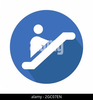 Vector Graphic of Escalator - Flat Style - simple illustration. Editable stroke. Design template vector.outline style design.Vector graphic illustrati Stock Vector
