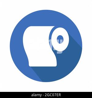 Vector Graphic of Tissue Roll - Flat Style - simple illustration. Editable stroke. Design template vector.outline style design.Vector graphic illustra Stock Vector