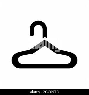 Vector Graphic of Hanger - Black Style - simple illustration. Editable stroke. Design template vector.outline style design.Vector graphic illustration Stock Vector