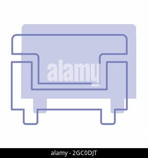 Vector Graphic of Seats - Twins Style - simple illustration. Editable stroke. Design template vector.outline style design.Vector graphic illustration Stock Vector