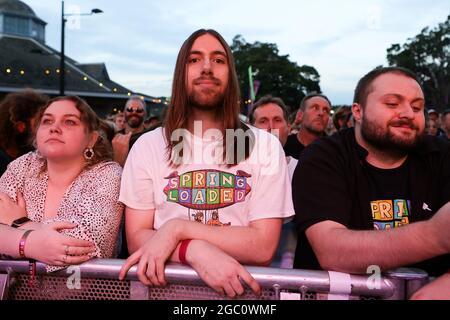 Fans at the 2021 Spring Loaded Festival . Credit: Pete Dovgan/Speed ...