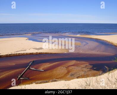 Seascape in Latvia. White Dune in