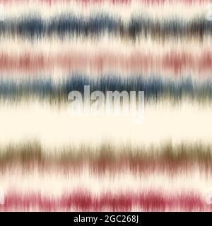 Seamless vector tie dye multicolor bleeding stripe pattern for surface print Stock Vector
