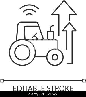 Agricultural modernization linear icon Stock Vector