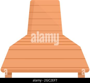 Deckchair icon cartoon vector. Beach chair. Sunbed deck Stock Vector