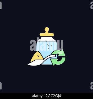 Grain refill RGB color icon for dark theme Stock Vector
