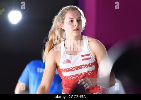 Tokyo, Japan. Credit: MATSUO. 6th Aug, 2021. PILZ Jessica (AUT) Sport Climbing : Women's Combined, Lead Final, during the Tokyo 2020 Olympic Games at the Aomi Urban Sports Park in Tokyo, Japan. Credit: MATSUO .K/AFLO SPORT/Alamy Live News Stock Photo