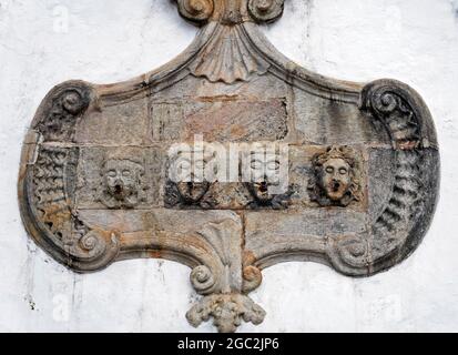 Ancient fountain (detail) built in 1759 in historical city of Ouro Preto, Brazil Stock Photo