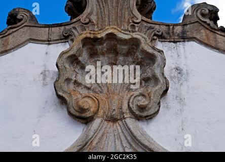 Ancient fountain (detail) built in 1759 in historical city of Ouro Preto, Brazil Stock Photo