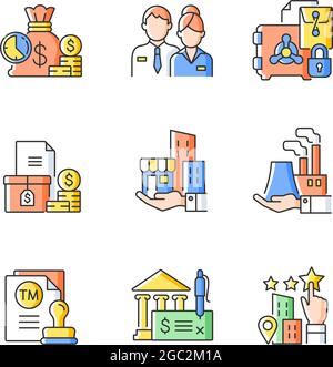 Business development RGB color icon Stock Vector