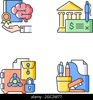 Corporate intellectual property RGB color icon Stock Vector