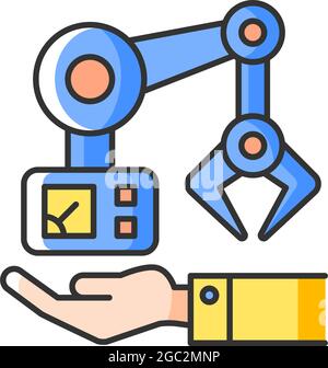 Machinery owning RGB color icon for dark theme Stock Vector Image & Art ...