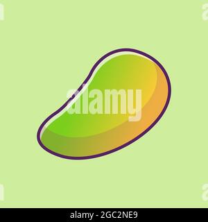 Mango illustration. Cartoon icon style Stock Vector