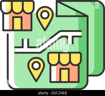 Franchising RGB color icon Stock Vector