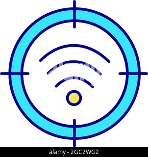 5G smart city RGB color icon. Improved urban infrastructure