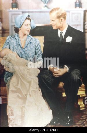 Portrait of the newly born Princess Anne, taken in 1950. This ...
