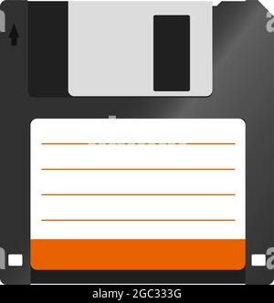 realistic floppy disk isolated on white background, vector illustration Stock Vector