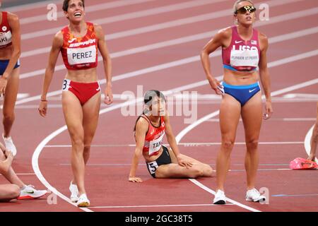 Tokyo, Japan. 6th Aug, 2021. Nozomi Tanaka (JPN) Athletics : Women's 1500m Final during the Tokyo 2020 Olympic Games at the National Stadium in Tokyo, Japan . Credit: YUTAKA/AFLO SPORT/Alamy Live News Stock Photo