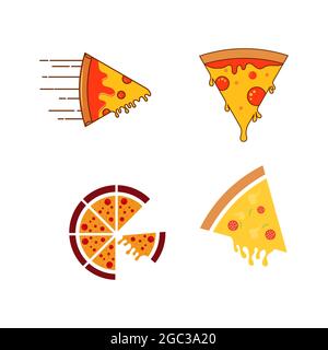 Yummy Pizza Vector icon design illustration Template Stock Vector Image ...