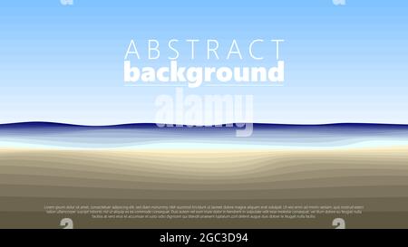 EPS10 abstract background. Stylized sky, ocean and beach. Perfect design element for any use. Stock Vector