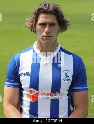 HARTLEPOOL, UK. AUG 5TH Reagan Ogle of Hartlepool United during the Hartlepool United training and media day at Victoria Park, Hartlepool on Thursday 5th August 2021. (Credit: Mark Fletcher | MI News) Credit: MI News & Sport /Alamy Live News Stock Photo