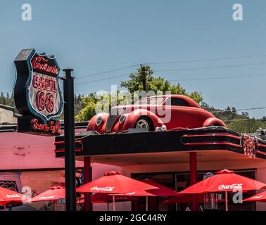 Cruisers 50's Style Diner on Historic Route 66 , Downtown Williams, Arizona, USA Stock Photo