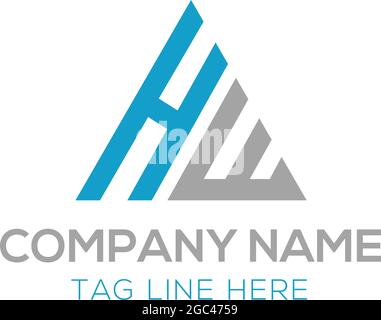 HM Monogram Logo Design Stock Vector
