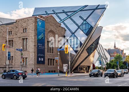 Facade of the Royal Ontario Museum, Toronto, Canada Stock Photo