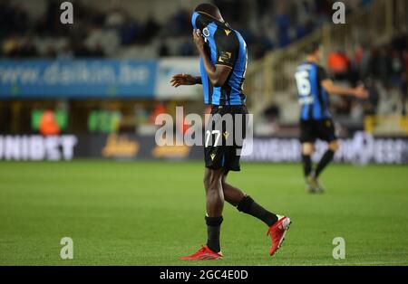 Club's Clinton Mata looks dejected after a soccer match between Club Brugge and Cercle Brugge, Friday 06 August 2021 in Brugge, on day 3 of the 2021-2 Stock Photo