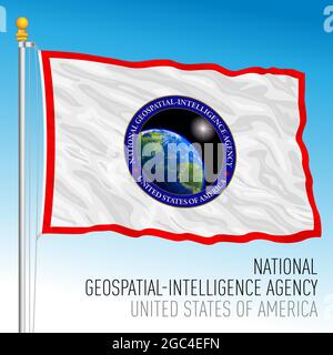 US National Geospatial Intelligence Agency flag, United Staes of America, vector illustration Stock Vector