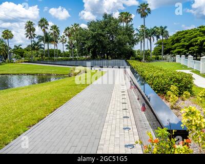 The Vietnam Wall of Southwest Florida in Punta Gorda Florida USA Stock Photo