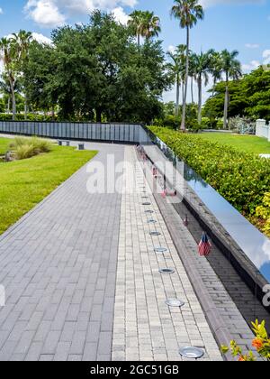 The Vietnam Wall of Southwest Florida in Punta Gorda Florida USA Stock Photo