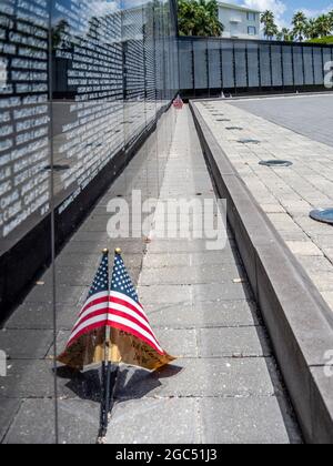 The Vietnam Wall of Southwest Florida in Punta Gorda Florida USA Stock Photo