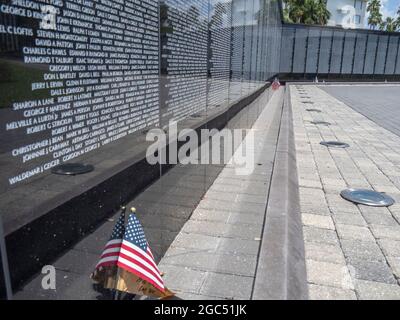 The Vietnam Wall of Southwest Florida in Punta Gorda Florida USA Stock Photo