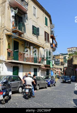 Old buildings along Via Fontanelle in Naples, Italy. Stock Photo